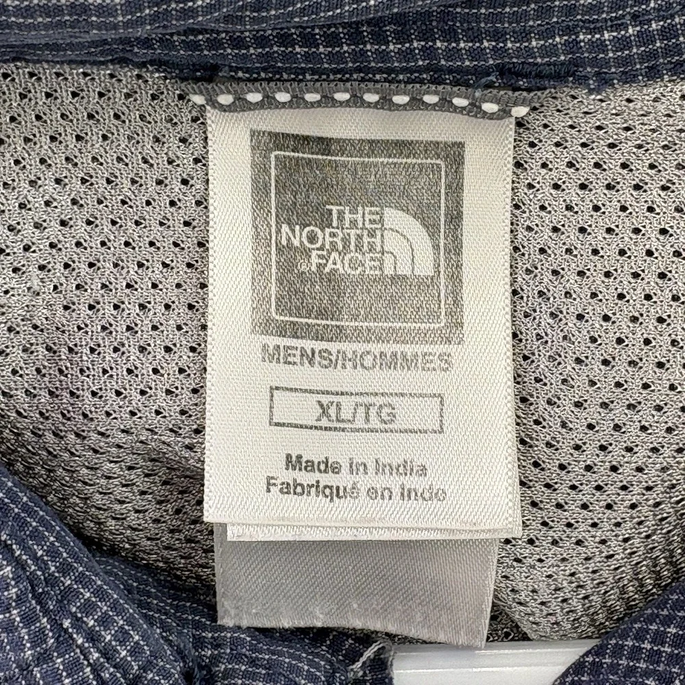 The North Face Modal Blend Shirt Mens Sz XL Blue Short Sleeve Button Down Hike